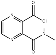 3-[(甲氨基)羰基]-2-吡嗪羧酸 结构式