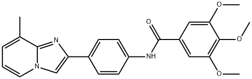 3,4,5-三甲氧基-N-(4-(8-甲基咪唑并[1,2-A]吡啶-2-基)苯基)苯甲酰胺,724737-74-0,结构式