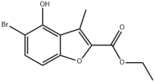 5-Bromo-4-hydroxy-3-methyl-benzofuran-2-carboxylic acid ethyl ester Structure