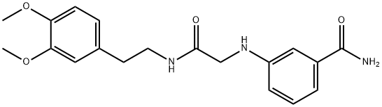 3-[[2-[[2-(3,4-Dimethoxyphenyl)ethyl]amino]-2-oxoethyl]amino]benzamide, 76001-09-7, 结构式