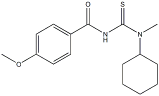 N-{[cyclohexyl(methyl)amino]carbonothioyl}-4-methoxybenzamide Struktur