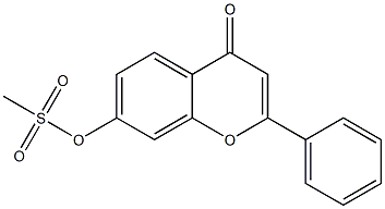 4H-1-Benzopyran-4-one, 7-[(methylsulfonyl)oxy]-2-phenyl- Structure