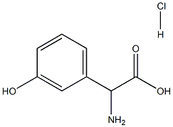アミノ(3-ヒドロキシフェニル)酢酸塩酸塩 化学構造式