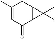 Bicyclo[4.1.0]hept-3-en-2-one, 4,7,7-trimethyl- Structure