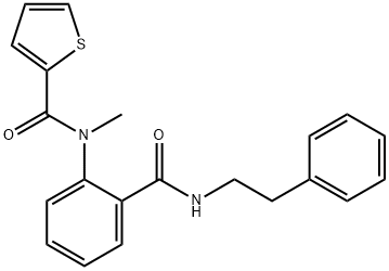 N-methyl-N-[2-(2-phenylethylcarbamoyl)phenyl]thiophene-2-carboxamide Structure