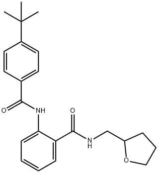 2-[(4-tert-butylbenzoyl)amino]-N-(oxolan-2-ylmethyl)benzamide Struktur