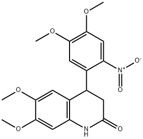 4-(4,5-dimethoxy-2-nitrophenyl)-6,7-dimethoxy-3,4-dihydro-1H-quinolin-2-one Struktur