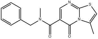 N-benzyl-N,3-dimethyl-5-oxo-5H-thiazolo[3,2-a]pyrimidine-6-carboxamide Struktur
