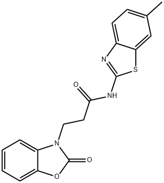N-(6-methylbenzo[d]thiazol-2-yl)-3-(2-oxobenzo[d]oxazol-3(2H)-yl)propanamide Struktur