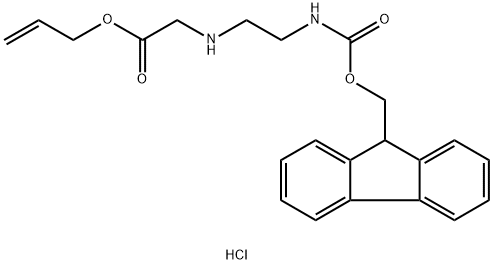 Allyl 2-((2-((((9H-fluoren-9-yl)methoxy)carbonyl)amino)ethyl)amino)acetate hydrochloride Structure