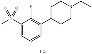 Piperidine, 1-ethyl-4-[2-fluoro-3-(methylsulfonyl)phenyl]-, hydrochloride|871351-61-0