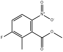 3-Fluoro-2-methyl-6-nitro-benzoic acid methyl ester 结构式