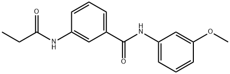N-(3-methoxyphenyl)-3-(propanoylamino)benzamide Struktur