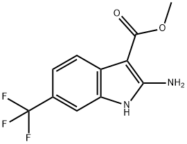 2-Amino-6-trifluoromethyl-1H-indole-3-carboxylic acid methyl ester 结构式