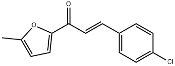 (2E)-3-(4-chlorophenyl)-1-(5-methylfuran-2-yl)prop-2-en-1-one Struktur