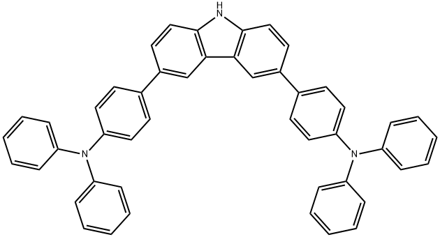 4,4'-9H-咔唑-3,6-二基双[N,N-二苯基苯胺] 结构式
