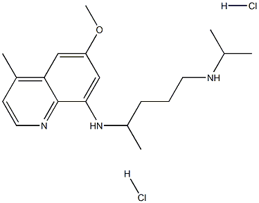 1,4-Pentanediamine,N4-(6-methoxy-4-methyl-8-quinolinyl)-N1-(1-methylethyl)-,dihydrochloride Struktur