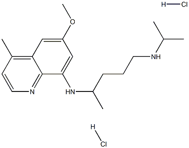 1,4-Pentanediamine,N4-(6-methoxy-4-methyl-8-quinolinyl)-N1-(1-methylethyl)-,dihydrochloride 化学構造式