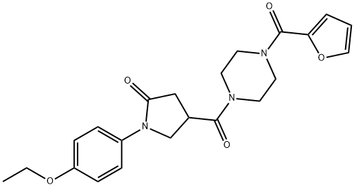 1-(4-ethoxyphenyl)-4-[4-(furan-2-carbonyl)piperazine-1-carbonyl]pyrrolidin-2-one Structure