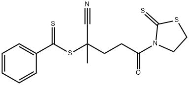 dithiobenzoic Acid 1-cyano-1-methyl-4-oxo-4-(2-thioxothiazolidin-3-yl)butyl ester Structure