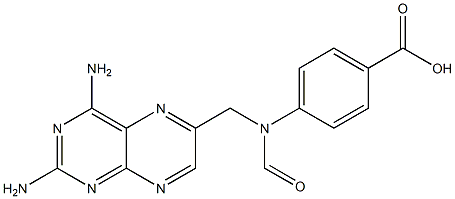Benzoic acid, 4-[[(2,4-diamino-6-pteridinyl)methyl]formylamino]- Struktur