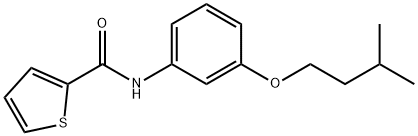 N-[3-(3-methylbutoxy)phenyl]-2-thiophenecarboxamide Structure