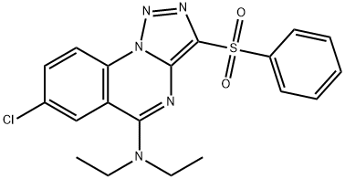 3-(benzenesulfonyl)-7-chloro-N,N-diethyltriazolo[1,5-a]quinazolin-5-amine|