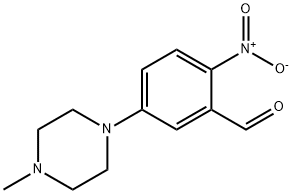 2-ニトロ-5-(4-メチルピペラジノ)ベンズアルデヒド 化学構造式