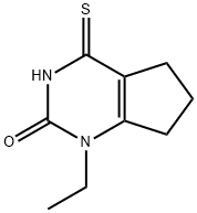 1-ethyl-4-thioxo-1,3,4,5,6,7-hexahydro-2H-cyclopenta[d]pyrimidin-2-one Struktur