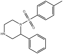 1-(4-methylbenzenesulfonyl)-2-phenylpiperazine Struktur