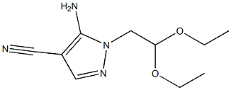 1H-Pyrazole-4-carbonitrile,5-amino-1-(2,2-diethoxyethyl)- Structure