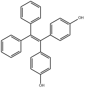 1,2-Bis(4-hydroxyphenyl)-1,2-diphenylethylene Struktur