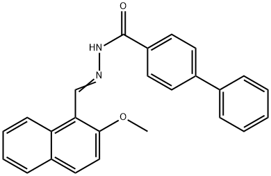 N'-[(2-methoxy-1-naphthyl)methylene]-4-biphenylcarbohydrazide Structure