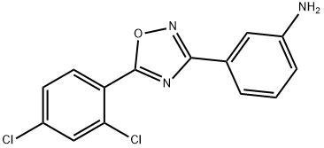 3-(5-(2,4-dichlorophenyl)-1,2,4-oxadiazol-3-yl)phenylamine,929338-51-2,结构式
