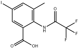 5-Iodo-3-methyl-2-(2,2,2-trifluoro-acetylamino)-benzoic acid Struktur