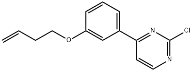 4-(3-(ブト-3-エン-1-イルオキシ)フェニル)-2-クロロピリミジン 化学構造式