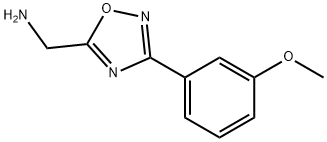 [3-(3-methoxyphenyl)-1,2,4-oxadiazol-5-yl]methanamine, 937665-68-4, 结构式