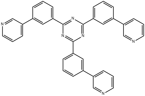 2,4,6-Tris(3-(pyridin-3-yl)phenyl)-1,3,5-triazine Struktur