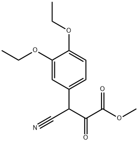 methyl 3-cyano-3-(3,4-diethoxyphenyl)-2-oxopropanoate Struktur