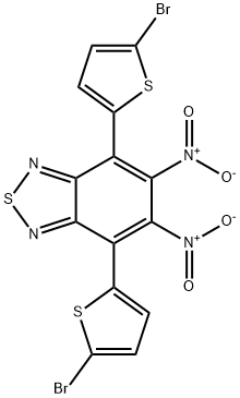 4,7-bis(5-bromothiophen-2-yl)-5,6-dinitro-2,1,3-benzothiadiazole Struktur