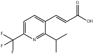 (E)-3-(2-isopropyl-6-(trifluoromethyl)pyridin-3-yl)acrylic acid, 1005174-24-2, 结构式