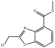 2-Chloromethyl-benzooxazole-4-carboxylic acid methyl ester 结构式