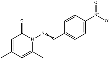 4,6-dimethyl-1-[(4-nitrobenzylidene)amino]-2(1H)-pyridinone,100868-00-6,结构式