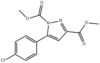 5-(4-氯苯基)-1H-吡唑-1,3-二甲酸二甲酯 结构式