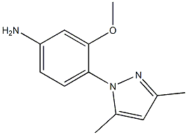 4-(3,5-二甲基-1H-吡唑-1-基)-3-甲氧基苯胺,1020713-23-8,结构式