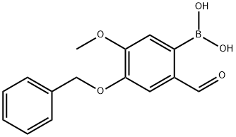 (4-(benzyloxy)-2-formyl-5-methoxyphenyl)boronic acid 化学構造式