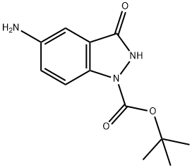 TERT-BUTYL 5-AMINO-3-OXO-2,3-DIHYDRO-1H-INDAZOLE-1-CARBOXYLATE Structure