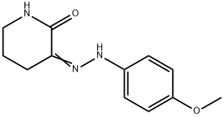 (3E)-3-[(4-methoxyphenyl)hydrazinylidene]piperidin-2-one 化学構造式