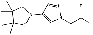 1-(2,2-difluoroethyl)-4-(tetramethyl-1,3,2-dioxaborolan-2-yl)-1H-pyrazole Struktur