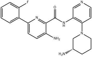 (S)-3-amino-N-(4-(3-aminopiperidin-1-yl)pyridin-3-yl)-6-(2-fluorophenyl)picolinamide,1052709-68-8,结构式